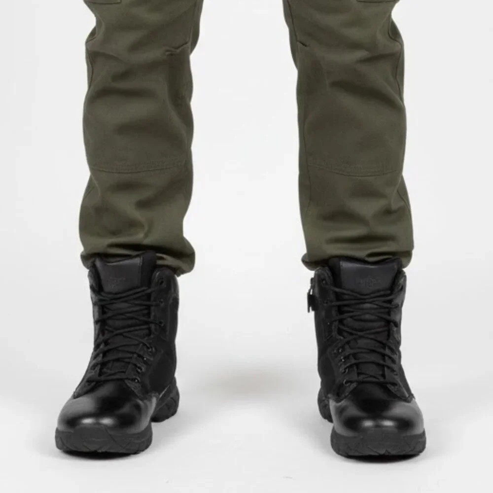 Interceptor Mens Tactical Boots Black Side Zip Size 10 Work Combat Security Shoe